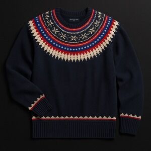 American Eagle Fair Isle Mens Sweater XL – Nordic Knit Winter Christmas Holiday